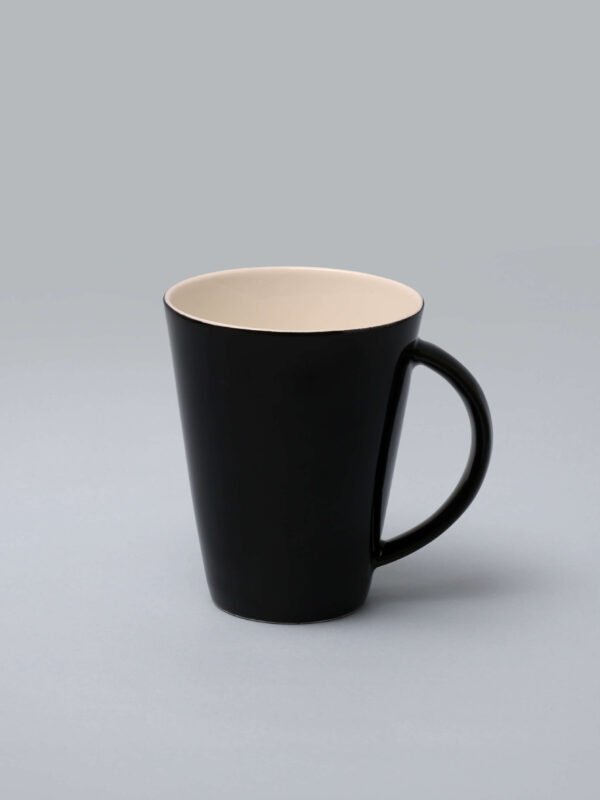 black ceramic mug